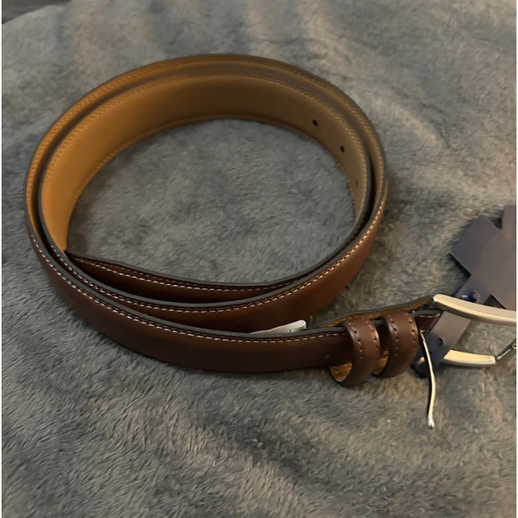 NWT Saddlebred Brown Leather Belt Silver Buckle L 38/40 - Picture 2 of 7